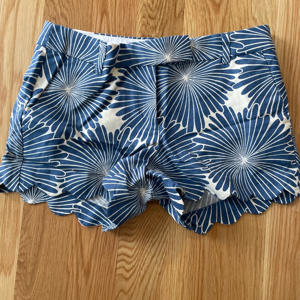 J Crew Blue & White Floral Shorts